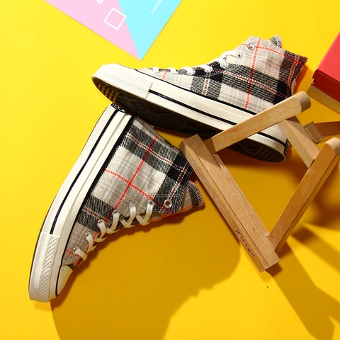 Converse 1970s Plaid cao cổ vải họa tiết CCVH063