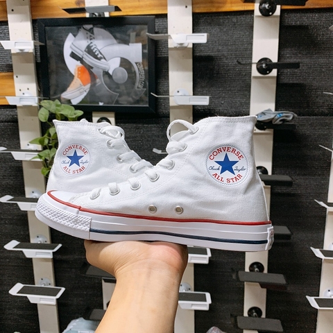 Converse classic cao cổ vải trắng