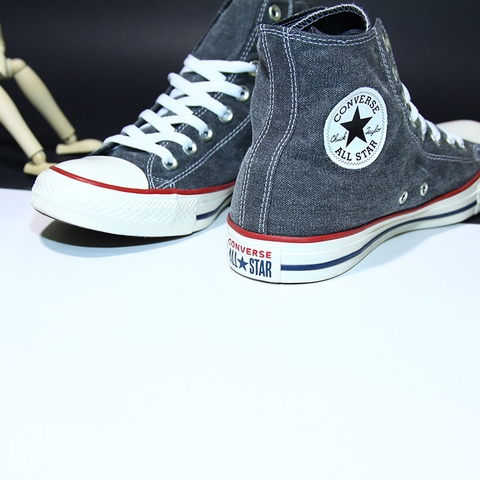 Converse denim wash cao cổ vải đen CCVD042