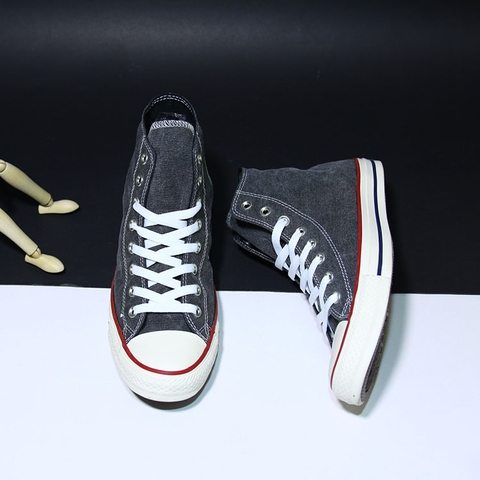 Converse denim wash cao cổ vải đen CCVD042