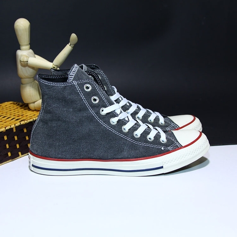 Converse denim wash cao cổ vải đen CCVD042