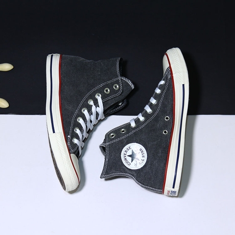 Converse denim wash cao cổ vải đen CCVD042