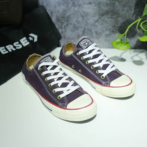 Outlet Converse thấp cổ vải đỏ đô COUT170