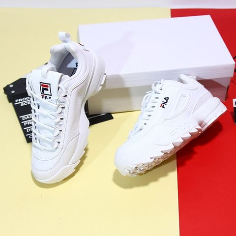 Fila Disruptor thấp cổ da trắng FTDT002