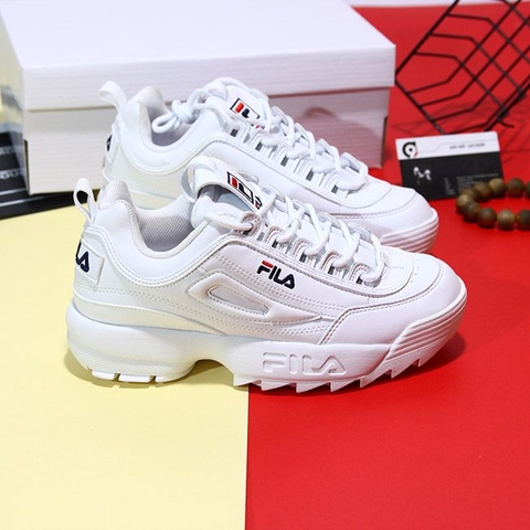 Fila Disruptor thấp cổ da trắng FTDT002
