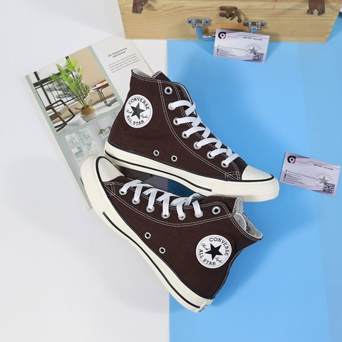 Giay Converse classic cao cổ vải nâu