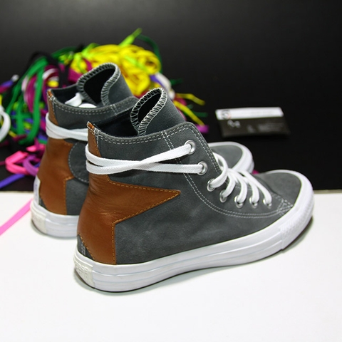 Converse cao cổ da lộn xám CCDX007