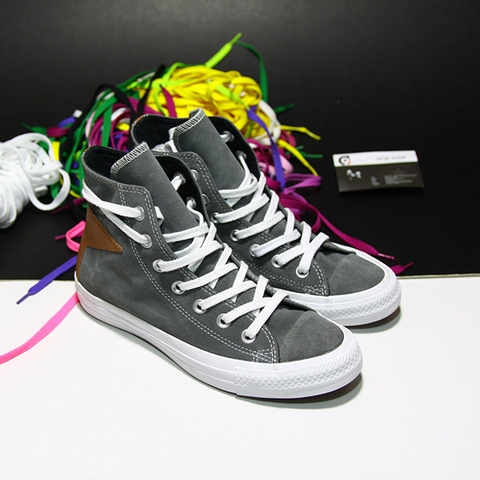 Converse cao cổ da lộn xám CCDX007
