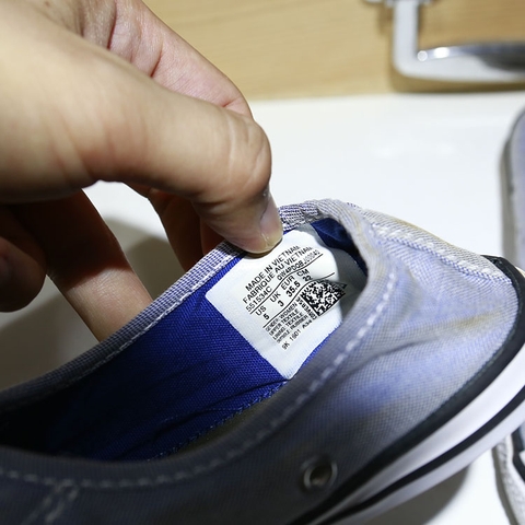 giày Outlet Converse slip-on thấp cổ vải xanh
