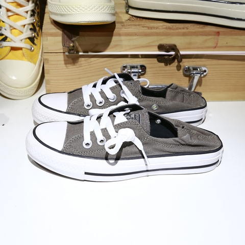 Outlet Converse shoreline thấp cổ vải xám COUT196