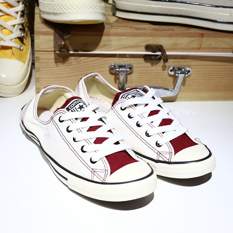 Outlet Converse slim thấp cổ vải trắng COUT197