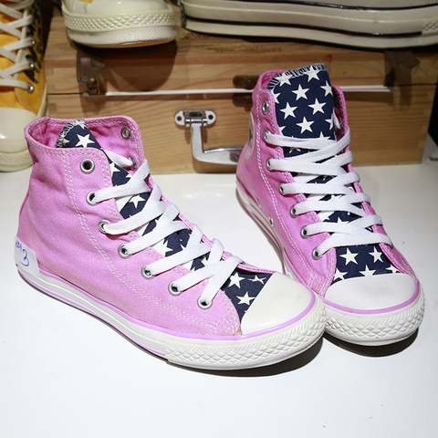 Outlet Converse cao cổ vải hồng COUT201