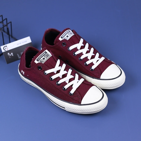 Converse classic thấp cổ vải đỏ đô (hai phiên bản) CTVD075