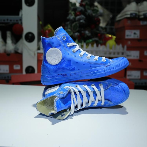 Outlet Converse rubber cao cổ vải xanh COUT128