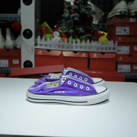 Outlet Converse shoreline thấp cổ vải tím COUT137
