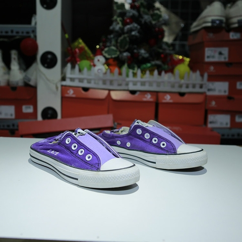 Outlet Converse shoreline thấp cổ vải tím COUT137