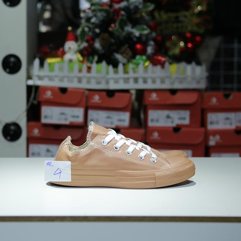 Outlet Converse rubber thấp cổ da nâu COUT142