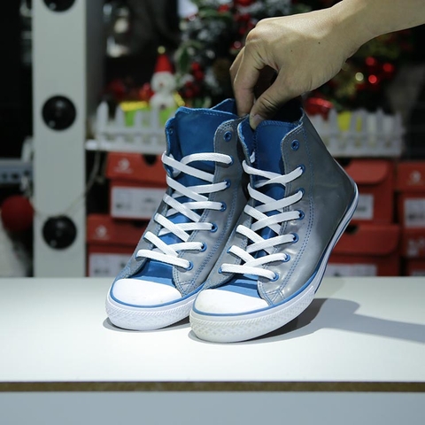Outlet Converse rubber cao cổ da xám COUT143