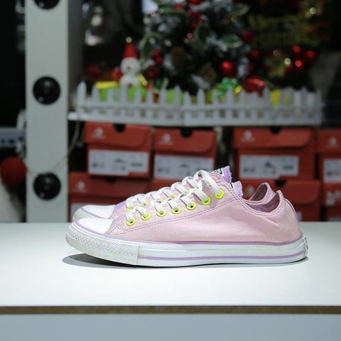 Outlet Converse thấp cổ vải hồng COUT145