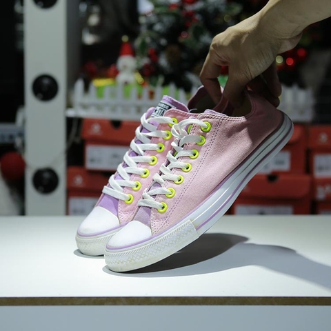 Outlet Converse thấp cổ vải hồng COUT145