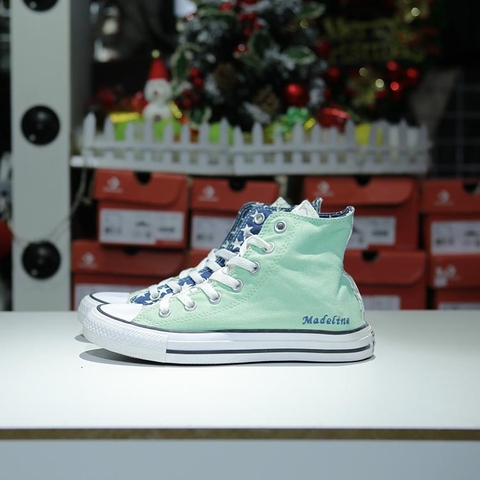 Outlet Converse cao cổ vải xanh COUT153