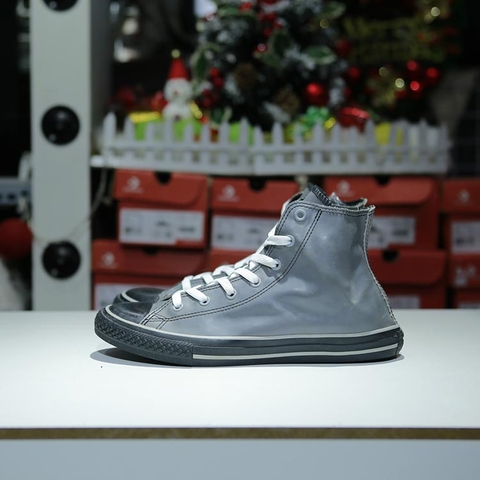 Outlet Converse rubber cao cổ da xám COUT154