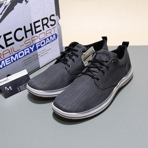 Skechers thấp cổ vải đen STVD022