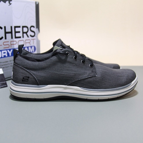 Skechers thấp cổ vải đen STVD022