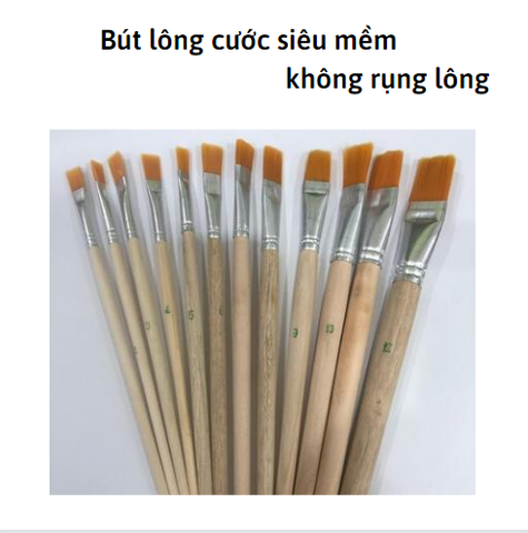 Combo 12 bút vẽ cước dẹt cán ngắn