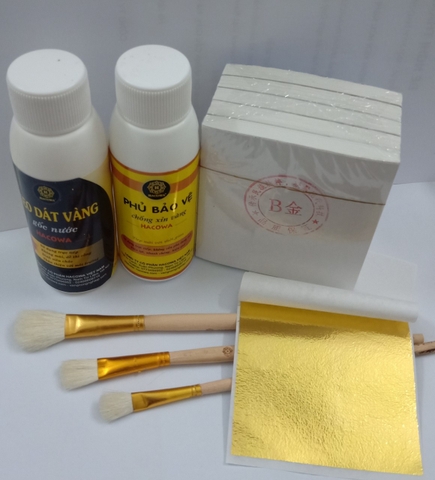 Combo 500 lá B giòn Đài Loan kèm keo phủ nước + chổi thỏ S3x2+s9