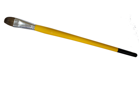 Bút lông sói cán vàng đầu bằng -S12