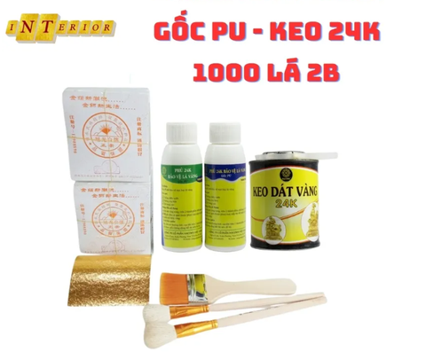 Combo 1000 lá 2B+200g keo 24k +170ml phủ 24k + 1 cước S7+ 1 thỏ S4.9
