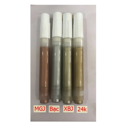 Combo 4 bút bơm nhũ 4 màu (24K, Đồng đỏ, bạc, xbj) đầu bút 6.5mm