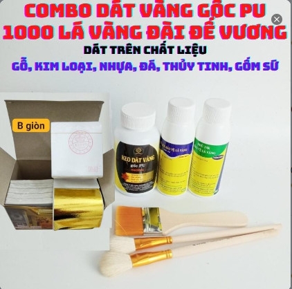 Combo 500 lá B giòn Đế Vương kèm 100 ml keo PU + 100ml phủ 24k + 1 cước S7+ thỏ S5.7