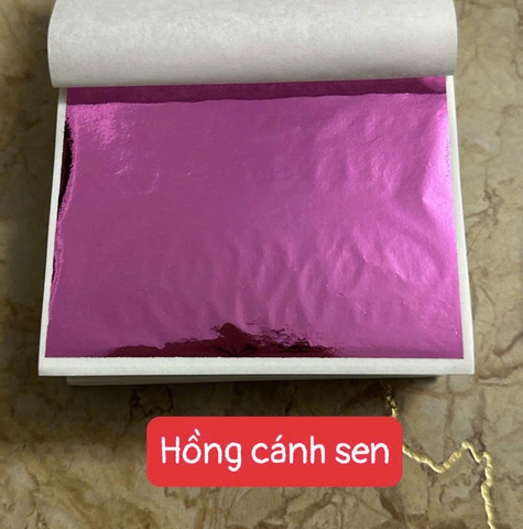 Lá vàng - màu hồng đào (500 lá)
