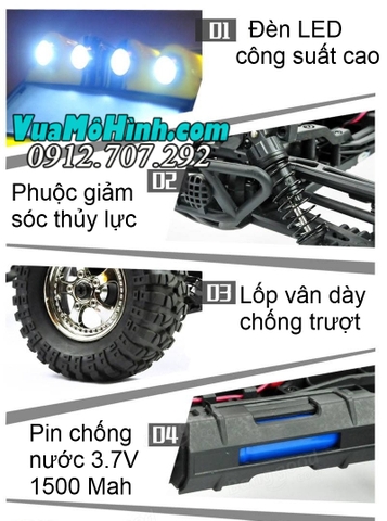 đồ chơi mô hình xe bán tải dune thunder xe ô tô đua địa hình off road điều khiển từ xa 2 cầu chính hãng tốc độ cao