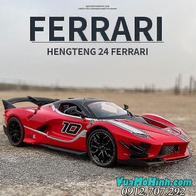 Mô hình siêu xe Ferrari FXX-K tỉ lệ 1:24, mở được cửa, cốp, full kim loại