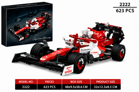 Mô hình lắp ráp xe đua công thức F1 Formula 1 Red Comet Đồ chơi xếp hình Lego xe đua thể thao F1 gồm 623 PCS