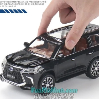 Xe ô tô mô hình tĩnh Lexus LX570 tỉ lệ 1:24 vỏ kim loại, mở được 4 cửa