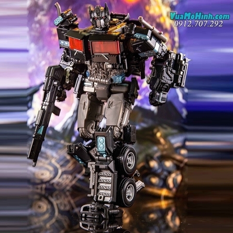 Mô hình Robot Aoyi Mech YS-04B Transformers Optimus Nemesis Prime biến hình người máy robot xe oto tải đầu kéo màu đen cao 18cm