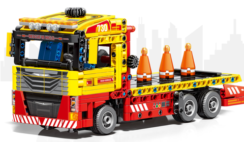 Đồ chơi lego lắp ráp xe cứu hộ giao thông Sembo 785 PCS. Bộ xếp hình lắp ghép xe vận tải đầu kéo cao cấp cho trẻ em
