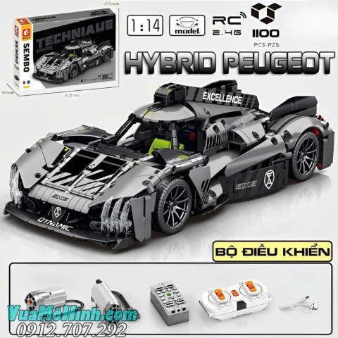 Siêu Phẩm Hypercar Bước Ra Đời Thực: Mô Hình Technic Peugeot 9X8 Đỉnh Cao Khí Động Học!