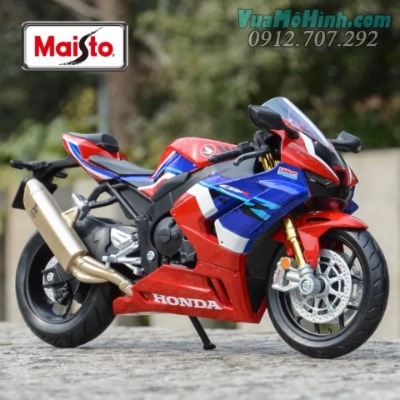 Mô hình tĩnh đồ chơi siêu xe máy mô tô phân khối lớn Honda CBR1000RR-R Fireblade SP tỉ lệ 1:12 kim loại cao cấp có đèn Led và âm thanh