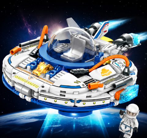 Đồ chơi Lego lắp ghép tàu vũ trụ không gian Space Bộ xếp hình lắp ráp phi thuyền kèm phi hành gia 304 chi tiết&nbsp;