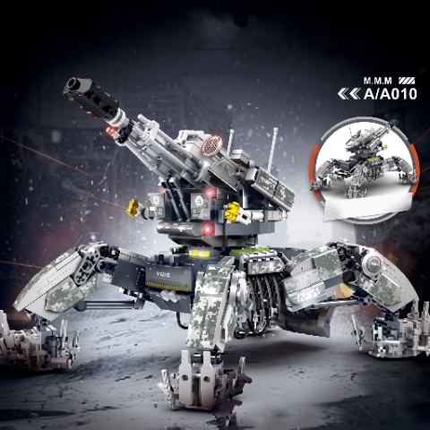Bộ xếp hình lắp ráp robot sáng tạo nhiều chi tiết, đồ chơi lego lắp ghép mô hình robot thám hiểm hãng Sembo.