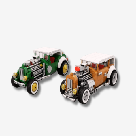 Bộ đồ chơi lego lắp ráp xe hơi vintage cổ , mô hình xếp hình lắp ghép xe retro mini