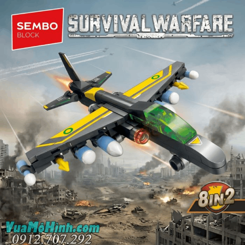 Đồ Chơi Lắp Ráp Máy Bay Chiến Đấu SU-25 Sembo Block 207238