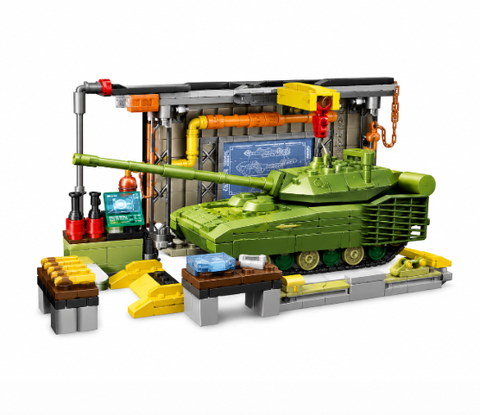 Đồ chơi lắp ghép xe tank chiến đấu, bộ xếp hình lắp ghép xe tăng quân sự cực ngầu cho bé