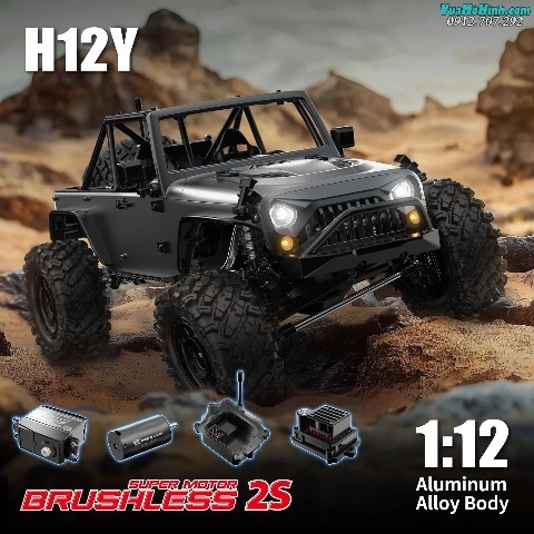 Xe điều khiển từ xa MJX Hyper Go H12Y/H12Y+ Rc - 1/12 động cơ BLDC cảm biến 3650 3500KV