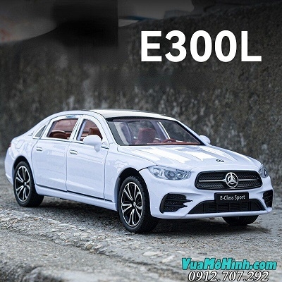 Mô hình xe ô tô Mercedes E300L tỉ lệ 1/24 khung kim loại mở được 4 cửa có đèn và âm thanh